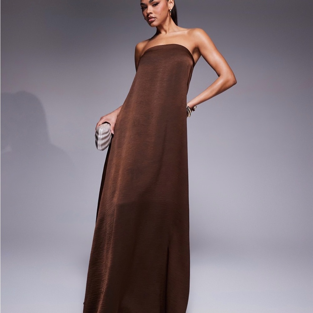 ASOS Chocolate Brown Maxi Dress: never worn!